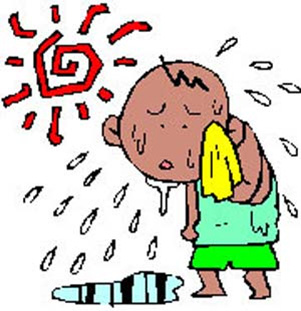 تعریق و استحمام