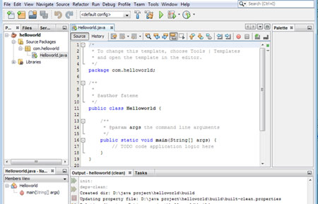 
پلتفرم java SE   جاوا با محیط توسعه NetBeans   (IDE)