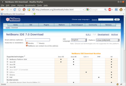 
پلتفرم java SE   جاوا با محیط توسعه NetBeans   (IDE)