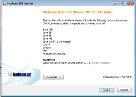 
پلتفرم java SE   جاوا با محیط توسعه NetBeans   (IDE)
