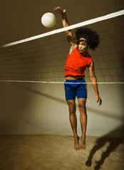 والیبال، تعامل توپ و تور