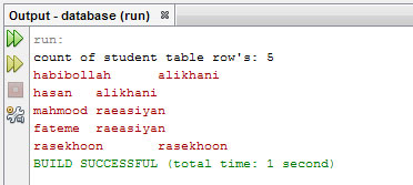 آموزش جاوا  - SE پایگاه داده(5) -  ResultSet = چاپ مقادیرجدول