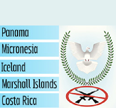 بیست و سه کشوری که نیروی ارتش ندارند