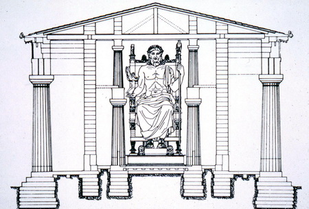  مجسمه‌ی زئوس در اولمپ