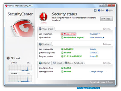 معتبرترین آنتی ویروس جهان G Data Internet Security 2011 معتبرترین آنتی ویروس جهان G Data Internet Security 2011