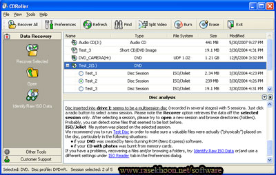 بازیابی اطلاعات از رویC D و DVD با Portable CDRoller 9.30.80