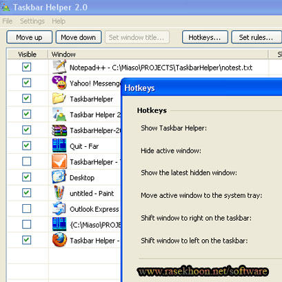 مدیریت برنامه های در حال اجرا با TaskBar Helper 2.1 And Portable مدیریت برنامه های در حال اجرا با TaskBar Helper 2.1 And Portable