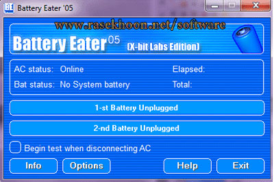 بررسی توان باتری لپ تاپ با Battery Eater Pro v2.7.0