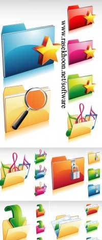 مجموعه آیکون فولدر