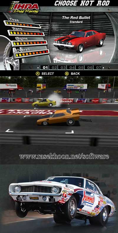 بازی رایگان كامپيوتري اتومبیل رانی IHRA Drag Racing