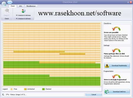 رفع خطاهای هارد دیسک با CheckDrive v2011 رفع خطاهای هارد دیسک با CheckDrive v2011
