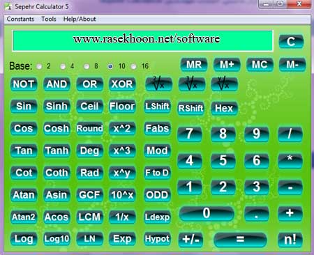 ماشین حساب مهندسی Sepehr Calculator ماشین حساب مهندسی Sepehr Calculator