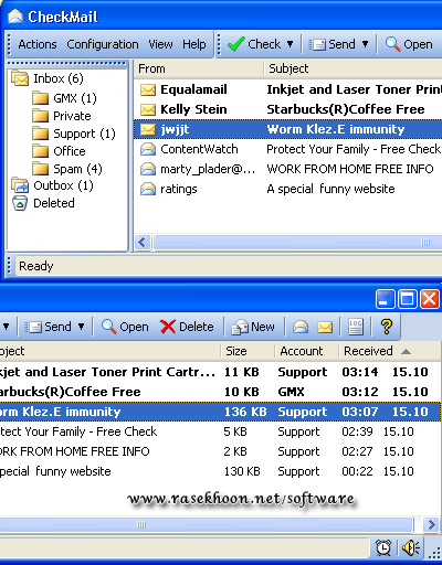  چک کردن سریع ایمیل با DeskSoft CheckMail v5.4.5