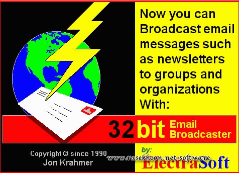 ارسال میلیونی ایمیل با ElectraSoft 32bit Email Broadcaster v11.04.17