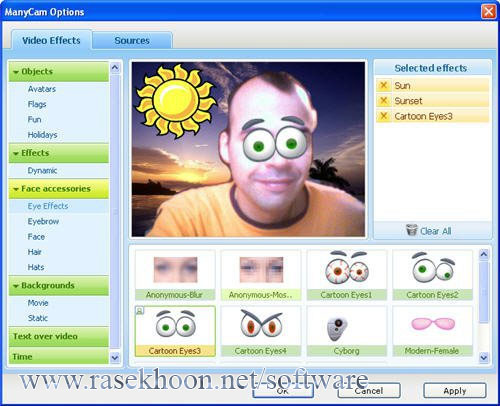 افکت گذاری بر روی وبکم با ManyCam 2.6.55 افکت گذاری بر روی وبکم با ManyCam 2.6.55