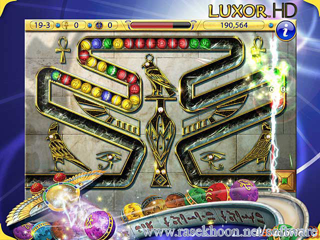 بازی پازل لوکسور این بار با گرافیک HD با Luxor HD v11.04.13