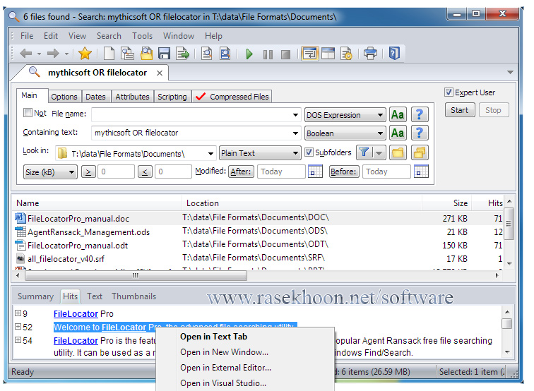 جستجو قدرتمند فايلها با FileLocator Pro 8.0.2664  