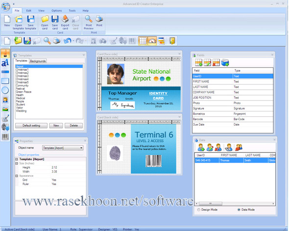 ساخت کارت های اعتباری و شناسایی با Advanced ID Creator Enterprise 9.5.232