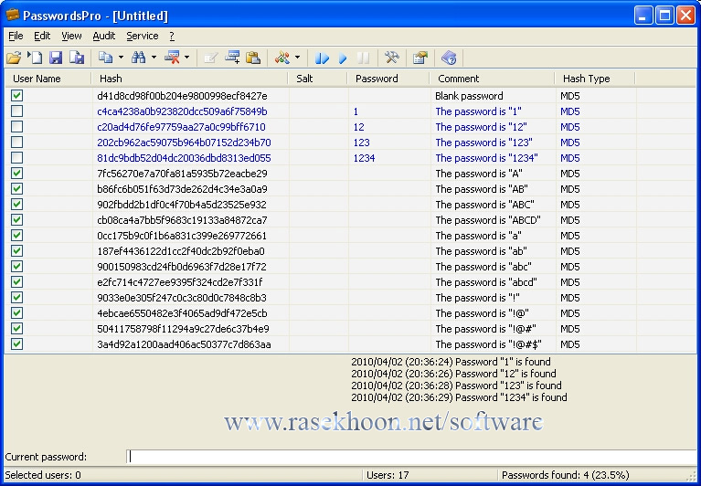  بازیابی پسوردهای هش شده با PasswordsPro 3.1.1.0
