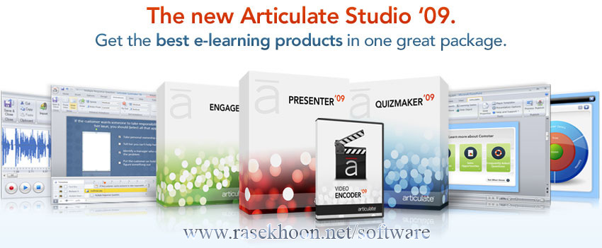 ساخت برنامه ی آموزشی توسط Articulate Studio 09 SP8.0 Enterprise
