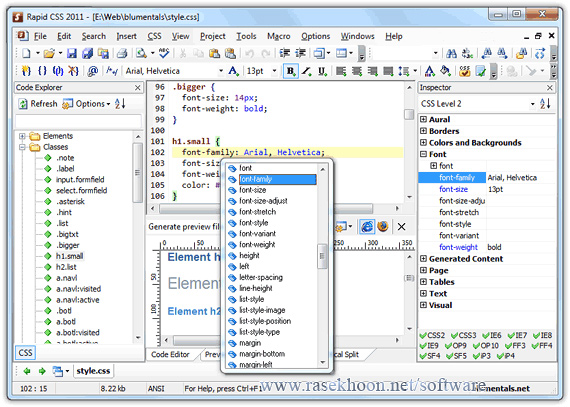 طراحی صفحات CSS با Blumentals Rapid CSS 2011 Pro v11.0.0.125 and Portable طراحی صفحات CSS با Blumentals Rapid CSS 2011 Pro v11.0.0.125 and Portable