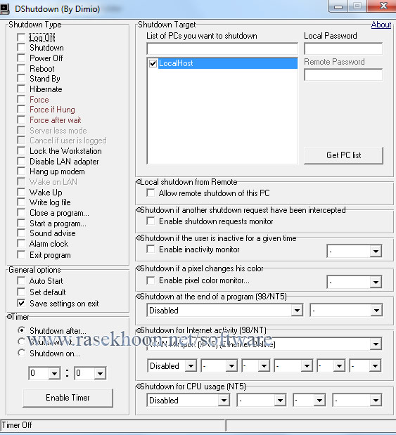 خاموش کردن خودکار رایانه با DShutdown 1.72.1 Portable خاموش کردن خودکار رایانه با DShutdown 1.72.1 Portable