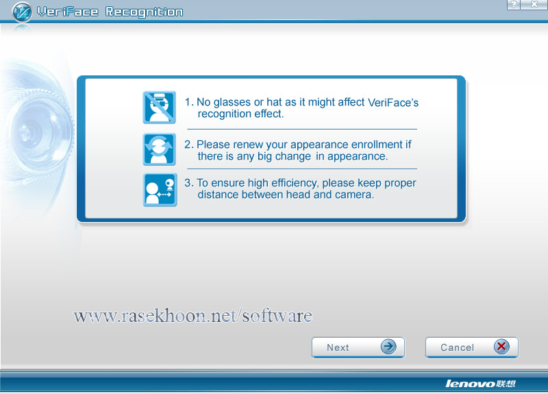  ورود به ويندوز با تشخيص چهره VeriFace Recognition 2011