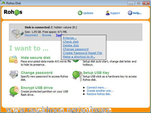 رمزگذاری  هارد دیسک و فلش مموری با Rohos Disk Encryption 1.8