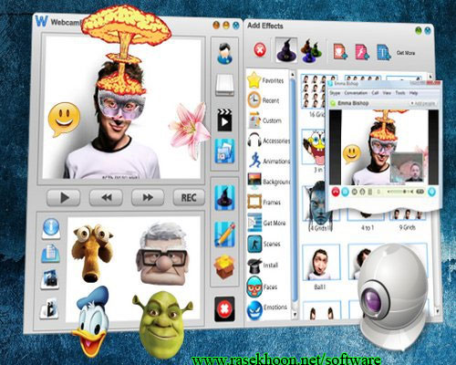 قرار دادن افکت های جالب برروی تصاویر وب کم با WebCam Effects 1.0.0.2