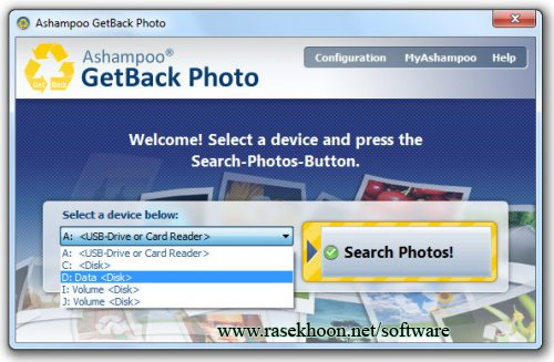 بازیابی آسان تصاویر با Ashampoo GetBack Photo 1.0.1 بازیابی آسان تصاویر با Ashampoo GetBack Photo 1.0.1