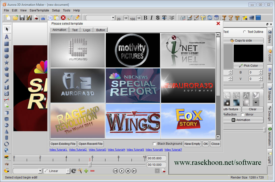 طراحی انیمیشن های سه بعدی با Aurora 3D Animation Maker v11.0