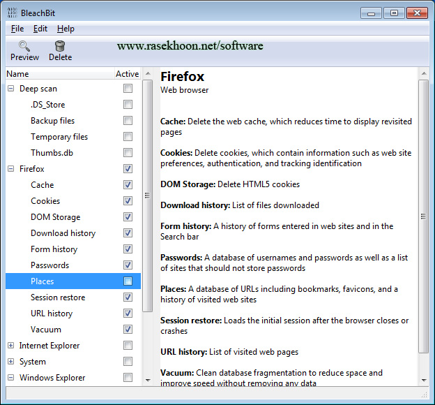 پاک کردن فایلهای زائد با BleachBit 0.9.0 and Portable پاک کردن فایلهای زائد با BleachBit 0.9.0 and Portable