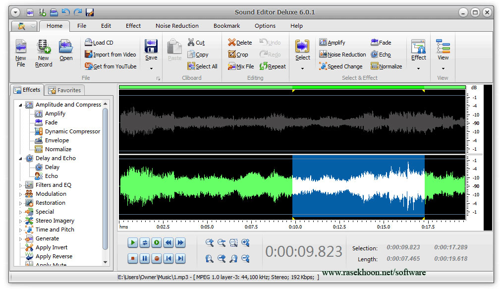 ويرايش فايلهاي صوتي با Sound Editor Deluxe 6.0.1 ويرايش فايلهاي صوتي با Sound Editor Deluxe 6.0.1