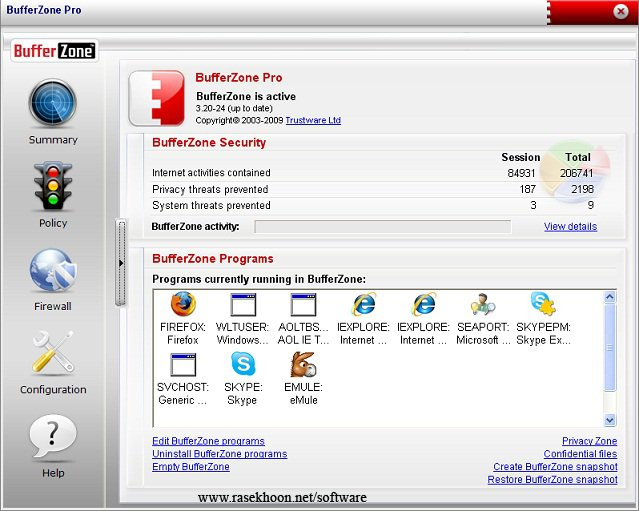 افزایش امنیت وبگردی با BufferZone Pro 3.42-02 افزایش امنیت وبگردی با BufferZone Pro 3.42-02