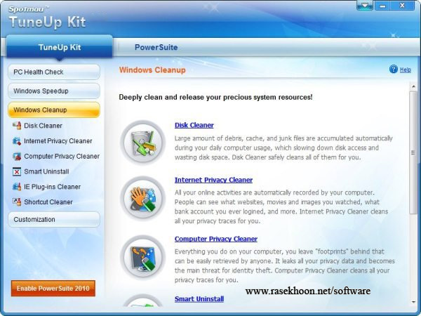 بهینه سازی ویندوز با Spotmau TuneUp Kit 6.0.1.4 بهینه سازی ویندوز با Spotmau TuneUp Kit 6.0.1.4