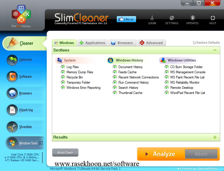 پاکسازی و تعمییر سیستم با SlimCleaner 2.0.17109 Portable پاکسازی و تعمییر سیستم با SlimCleaner 2.0.17109 Portable