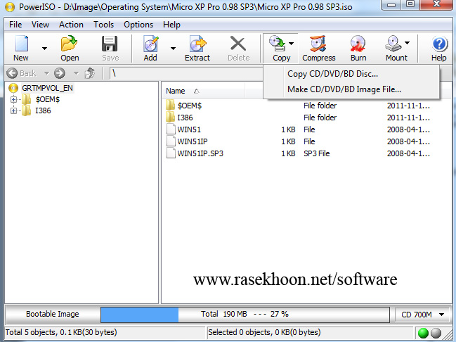 ویرایش و ساخت فایلهای ایمیج و ایجاد درایور مجازیPowerISO 5.9 DC 06.05.2014   (پیشنهادی راسخون)