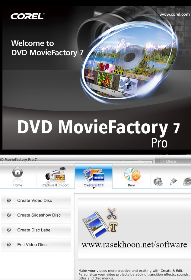 ساخت دی وی دی فیلم با Corel DVD MovieFactory Pro v7.0 Sp2