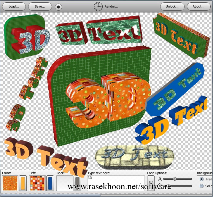 ساخت متن سه بعدی و جالب Binerus 3D Text 1.00