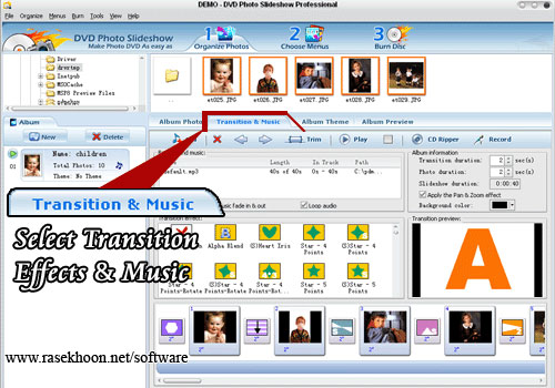 ساخت آلبوم دی وی دی با Photo DVD Slideshow Professional 8.35