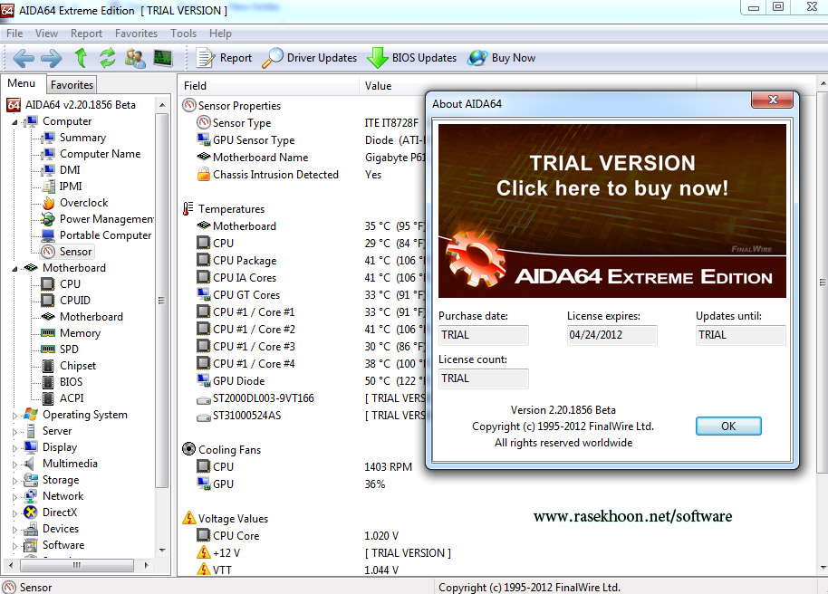 AIDA64 Extreme Edition 6.92.6600 for mac instal free
