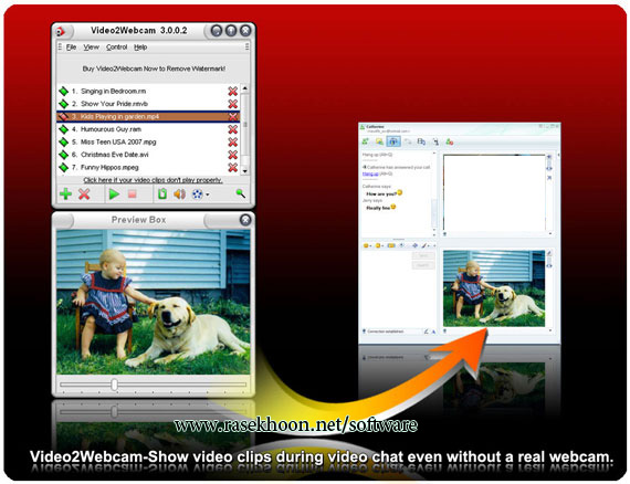 وب کم مجازی با Video2Webcam v3.4.9.6 وب کم مجازی با Video2Webcam v3.4.9.6