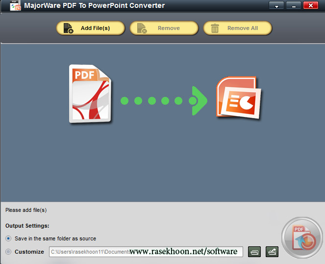 تبدیل پی دی اف به پاورپوینت Majorware PDF to PowerPoint Converter v4.0.0
