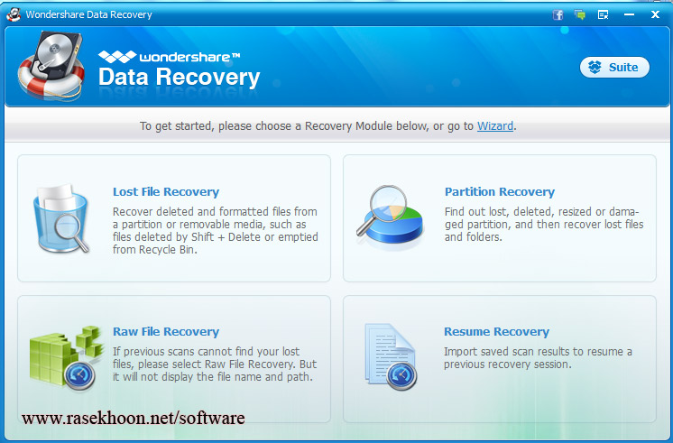 بازیابی اطلاعات با دانلود Wondershare Data Recovery v5.0.6.1