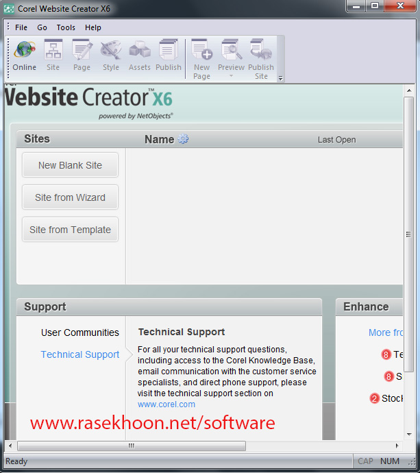 طراحی سایت با Corel Website Creator X6 v12.50 Multilingual 