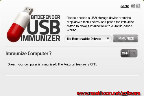 محافظت از درگاه USB رایانه شما با BitDefender USB Immunizer v2.0.1.9 محافظت از درگاه USB رایانه شما با BitDefender USB Immunizer v2.0.1.9