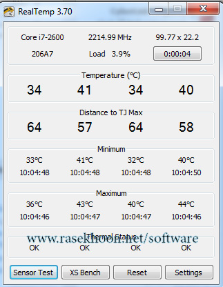 اندازه گیری دقیق دمای سی پی یو با Real Temp 3.70