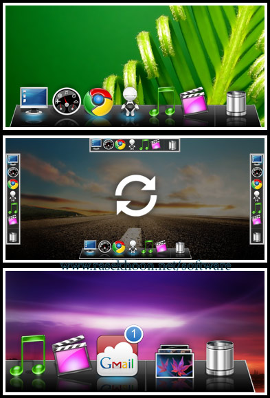 تولبار مکینتاش در ویندوز XWindows Dock 2.0.3