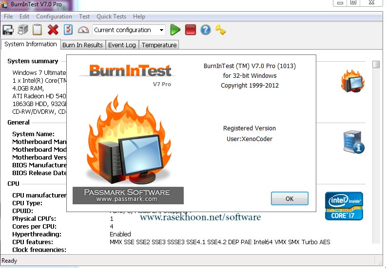 بررسی سخت افزار کامپیوتر با PassMark BurnInTest Pro v8.1 Build 1019 بررسی سخت افزار کامپیوتر با PassMark BurnInTest Pro v8.1 Build 1019