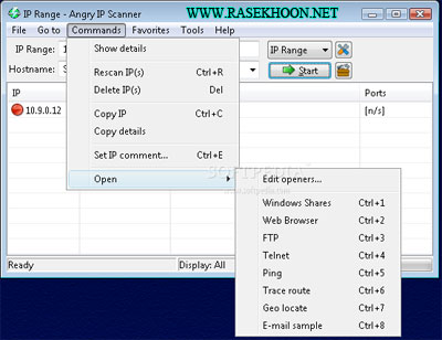  اسكن و مشكل يابي شبكه با Advanced LAN Scanner 2010 And Angry IP Scanner 2010